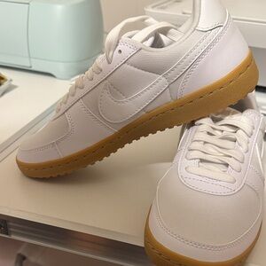Nike White Sneakers with Gum Sole